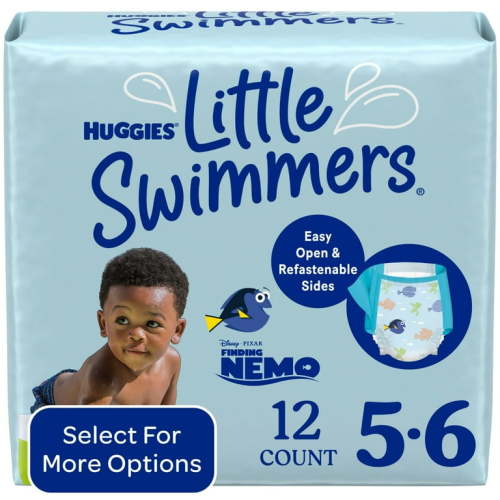 Huggies Little Swimmers Disposable Swim Diapers, Size 5-6 (32+ lbs), 12 Ct (Select for More)