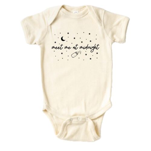 Meet Me at Midnight Onesie®, Funny Newborn Gift, Funny Onesie®, Newborn Baby Onesie®, Bodysuit, Baby Clothing, Baby Onesie®, New Baby Gift
