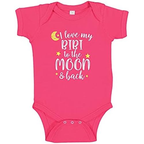 I Love My Bibi to The Moon and Back Baby Bodysuit One Piece Toddler T-Shirt Grandma Gift