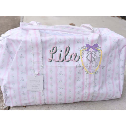 Pink Ribbon Floral Weekender Duffle -TRVL Design