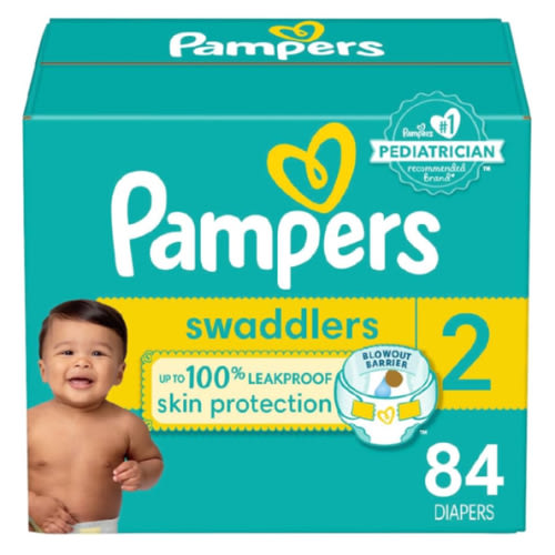 Amazon.com: Pampers Swaddlers Diapers - Size 2, 84 Count, Ultra Soft Disposable Baby Diapers