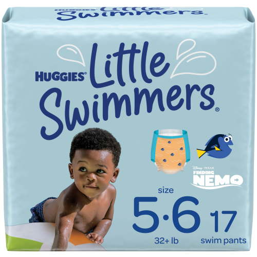 Huggies Baby Little Swimmers Swim Diapers, Size 5-6 Large, 17 Ct