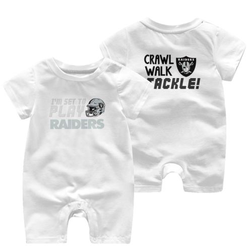 Las_Vegas_Raiders Baby Short-Sleeve Bodysuit Boys and Girls Sports Football Team Logo for Baseball Fans Gifts