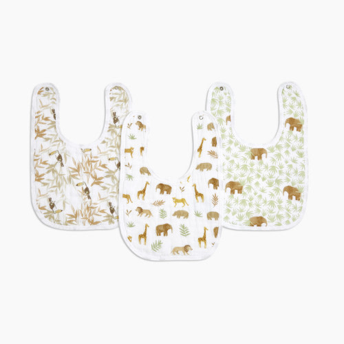 Aden + Anais Essentials Cotton Muslin Snap Bib (3 Pack) - Tanzania