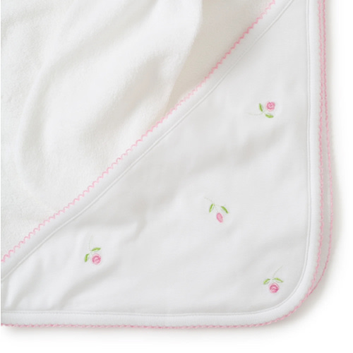 Garden Roses Hooded Towel with Mitt