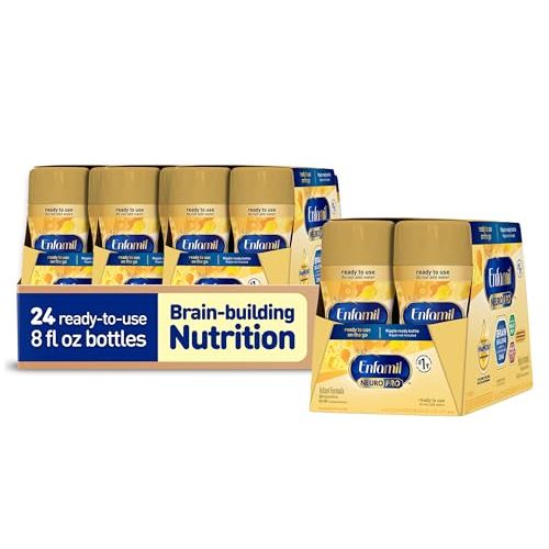Enfamil NeuroPro Baby Formula, MFGM* 5-Year Benefit, Expert-Recommended Brain-Building Omega-3 DHA, Exclusive Immune Supporting HuMO6 Blend, Ready-to-Feed Infant Formula, Liquid, 8 Fl Oz, 24 Bottles