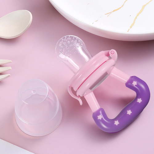 Christmas Gifts Baby Teether Fruit Feeder Pacifier, Fresh Food Feeding Teether for Toddler, BPA Free, Soothing Gum Relief, Infant Silicone Teething Toy, Suitable for Baby 6-12 Months