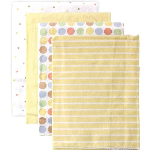 Luvable Friends Unisex Baby Cotton Flannel Receiving Blankets, Yellow, One Size