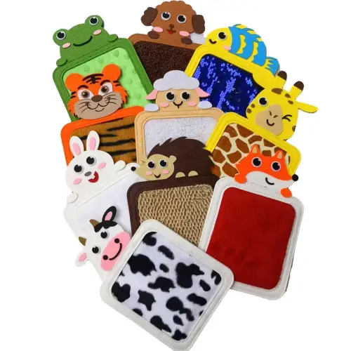 mini felt sensory mats textures shapes autism touch - Temu