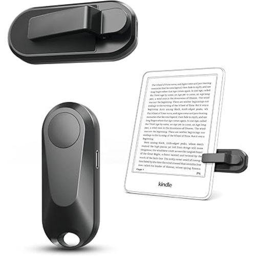 Remote Control Page Turner for Kindle Paperwhite Oasis Kobo eReaders, Camera Camcorder Remote Controls, Page Turner Clicker for ipad Tablets Reading Novels with Wrist Strap Storage Bag