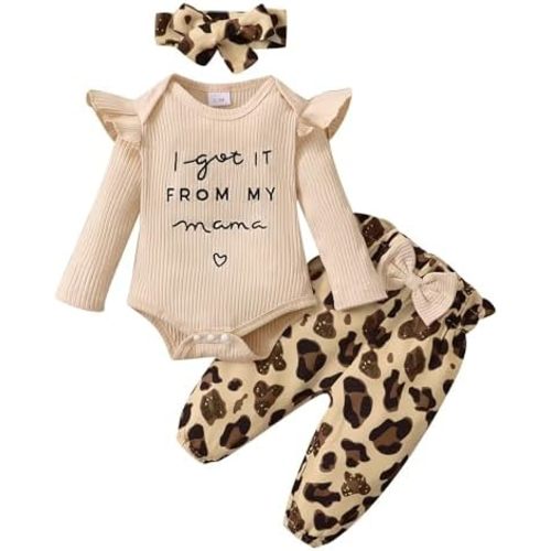 OLLUISNEO Newborn Baby Girl Clothes Infant Outifts Long Sleeve Romper Floral Pant Set Fall Winter Baby Girl Clothes