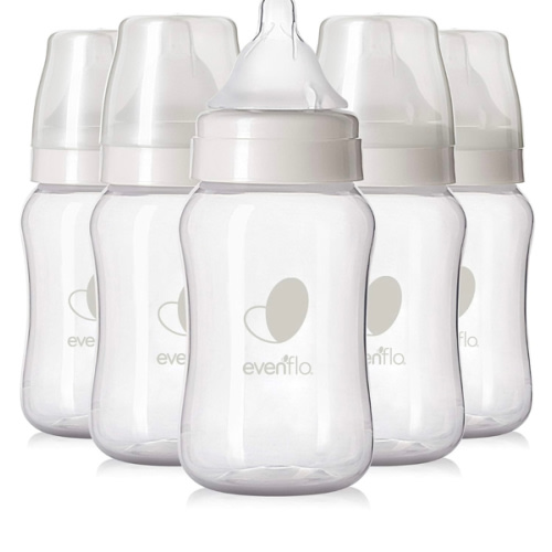 Evenflo Feeding Premium Proflo Venting Balance Plus Wide Neck Baby, Newborn and Infant Bottles - Helps Reduce Colic - 9 Ounce (Pack of 6)