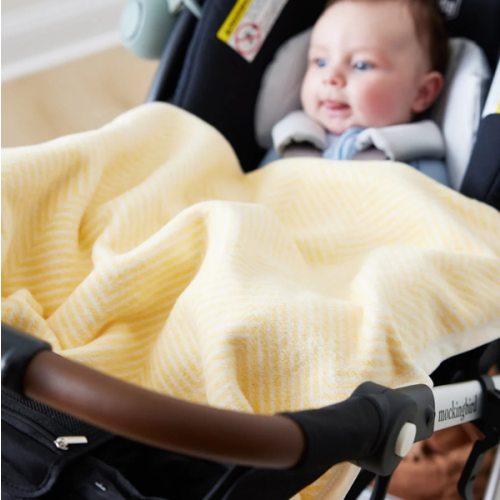 Harborview Herringbone Butter Yellow Mini Blanket