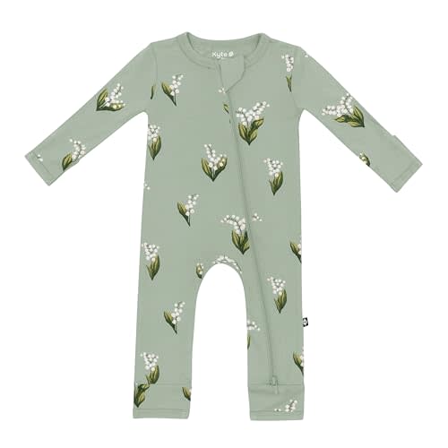 KYTE BABY Unisex Rayon Made From Bamboo Zippered Rompers 0-24 Months