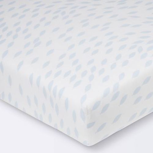 Fitted Crib Sheet - Cloud Island™ School Of Fish Light Blue And White