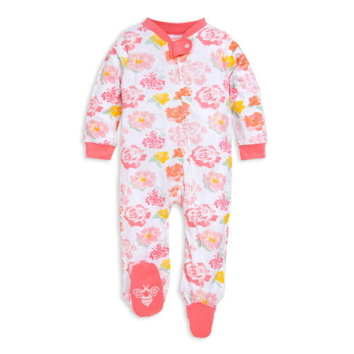 Rosy Spring Floral Organic Cotton Loose Fit Footed Sleep & Play