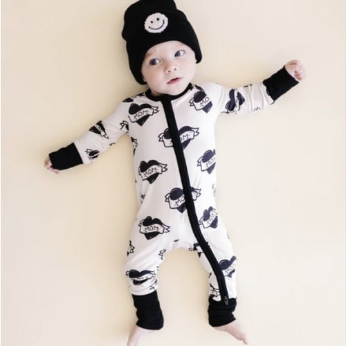 Bamboo Zip Romper | Mom Tattoo