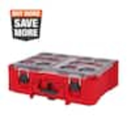 Milwaukee PACKOUT 20 in. Deep Small Parts Organizer with 6 Compartments and Quick Adjust Dividers 48-22-8432