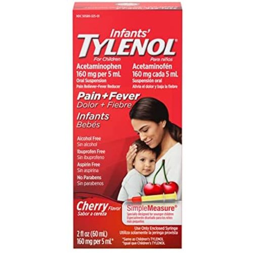 Infants' Tylenol Acetaminophen Liquid Medicine, Cherry, 2 fl. oz