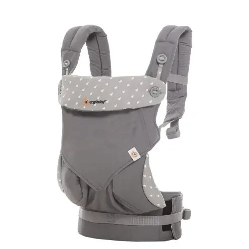 Ergobaby 360 All-Position Baby Carrier with Lumbar Support (12-45 Pounds), Dewy Grey, Premium Cotton