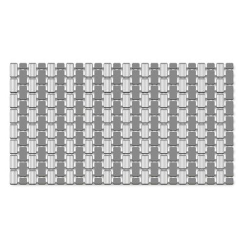 Mainstays 28.34" x 15.35 ", PP+TPE, Non-Slip Tile Bath Mat for Shower with Strong Suction Cups, Grey