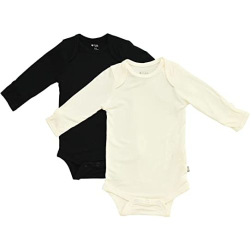 KYTE BABY Bodysuit – Unisex Bodysuits - Long Sleeve Baby Bodysuits Made from Bamboo Rayon Material 2-Pack
