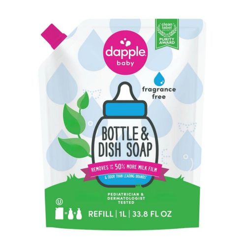Dapple Bottle And Dish Liquid Soap Refill - Fragrance Free - 34 fl oz
