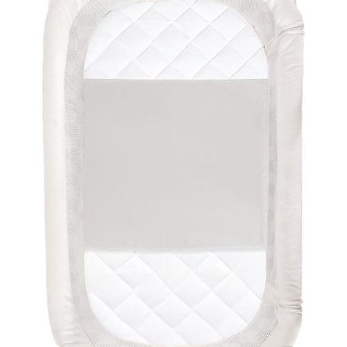 PROMEED 100% Mulberry Silk Bassinet Sleeve for Baby Bald Spots, Preminium 23 Momme Silk Bassinet Half Sheet for Baby Hair Loss(Light Grey)