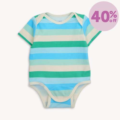 blue stripe cloudstretch™ magnetic tiny tornado bodysuit – Magnetic Me