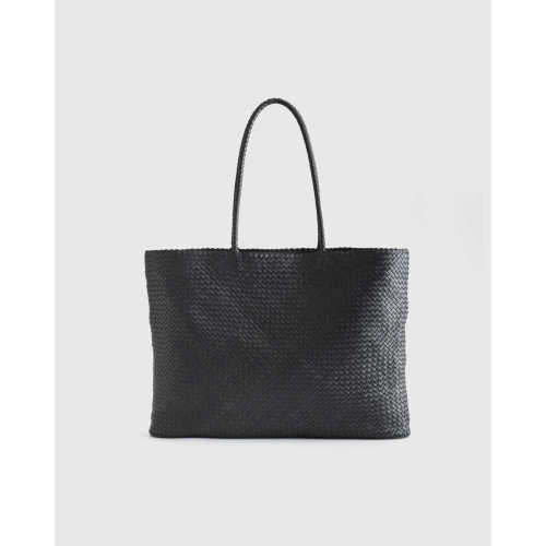 Italian Leather Handwoven Tote