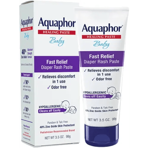 Aquaphor Baby Diaper Rash Paste - For Serious Diaper Rash and Flare-ups - 3.5 Oz. Tube
