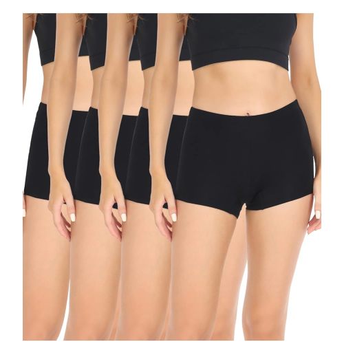 wirarpa Women's Boyshorts Panties Cotton Boxer Briefs for Ladies Underwear Shorts with Cotton Crotch 4 Pack