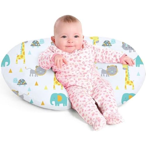 Little Grape Land Nursing Pillow for Infants, Breastfeeding Pillows, Baby Support Pillow for Nursing, Bottle Feeding, Tummy Time with Machine Washable Cover & Breathable Filling, Rabbit
