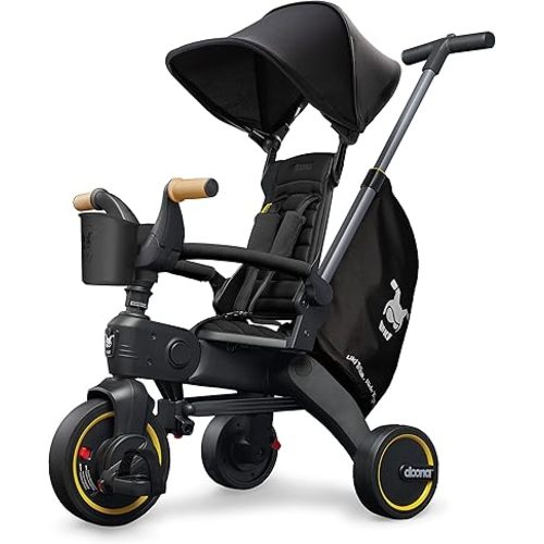 Doona Liki Trike S5, Nitro Black - 5-in-1 Compact, Foldable Tricycle - Suitable for Toddlers 10 to 36 Months