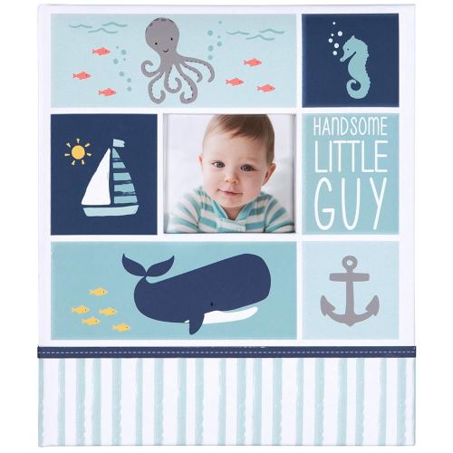 Carter's B0-14074 Blue Nautical First 5 Years Loose Leaf Baby Memory Book for Boys, 64 Pages