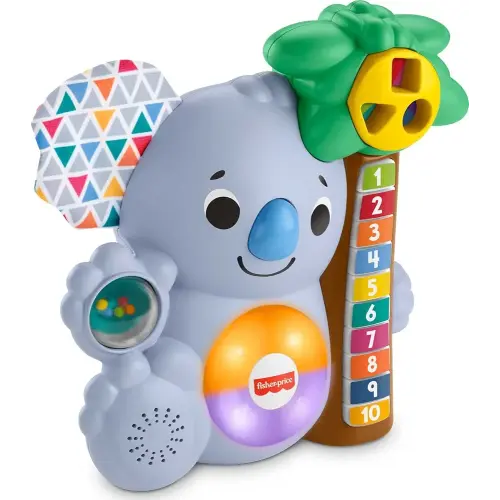 Fisher-Price Baby Learning Toy Linkimals Counting Koala with Interactive Lights & Music for Infants Ages 9+ Months. Compatible Only with Linkimals Items