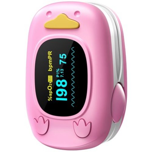 HealthTree Digital Pulse Oximeter for Kids and Children, Pink