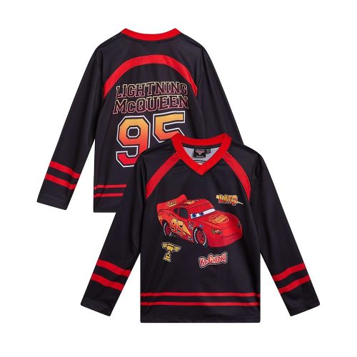 Disney Boys Sports Jersey - Mickey Mouse Cars Lightning McQueen Stitch Hockey and Baseball Jersey for Toddler and Little Boys