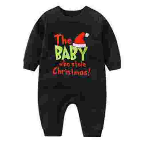 Zwiiyzr My First Christmas Infant Baby Girl Boy One Piece Outfit Long Sleeve Print T-Shirt Jumpsuit Playsuit Baby Clothes Black
