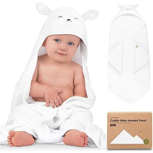 KeaBabies Cuddle Bamboo Viscose Hooded Towel - Lamb