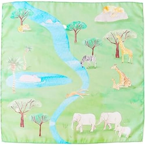 Sarah's Silks Mini Playmap | Safari | 21" x 21" Silk