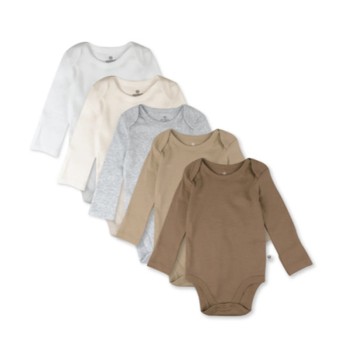 5-Pack Organic Cotton Long Sleeve Bodysuits | Honest Baby Clothing