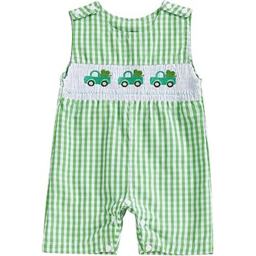 Kuriozud Smocked Baby Boy Girl Clothes Sleeveless Romper Jumpsuit Overall Newborn Infant Clothing Spring Summer Outfits