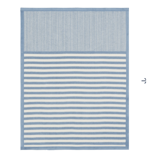 Sweet Pea Stripe Fog Mini Blanket (blue)