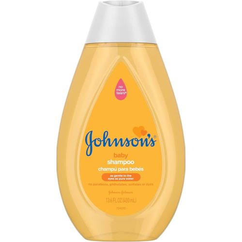 Johnson's Baby Shampoo with Tear-Free Formula, Tear-Free Shampoo for Baby's Delicate Scalp & Skin, Gently Washes Away Dirt & Germs, Hypoallergenic, Paraben- & Sulfate-Free, 13.6 fl. oz