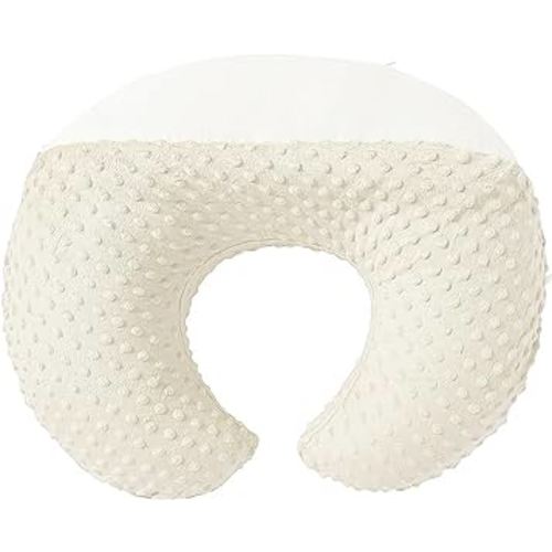 Nursing Pillow and Positioner Breastfeeding and Bottle Feeding, Propping Baby, Tummy Time, Sitting Support, with Removable Minky Dots Cover, for Baby Boy Baby Girl(Pristine)