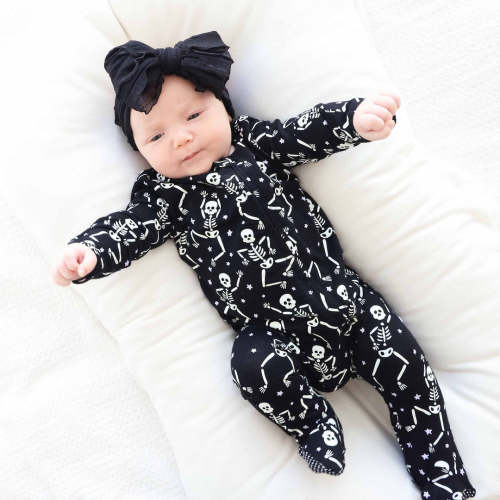 Baddie Bones Zipper Footie