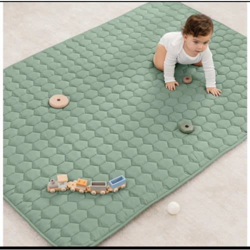 Play Mat with Non-Slip Bottom in Fern – Comfy Cubs