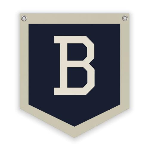 Personalized Baby Gift,Baby Boy Nursery Decor,Initial Pennant,Letter B Banner Flag,Vintage Room Decor Toddler Room Bedroom Playroom Front Door Birthday Christmas Gift,12x14 in