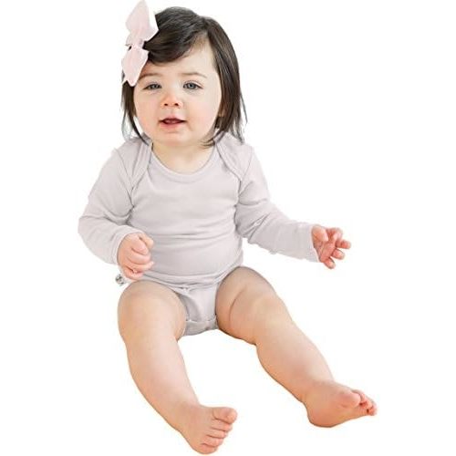 Woolino 100% Superfine Merino Wool Baby Bodysuit - Long Sleeve Bodysuit for Boy and Girl - Tagless Neck Bodysuit for Unisex